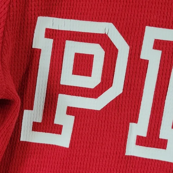 VS PINK Ribbed Longsleeve Top Red Size M - Picture 6 of 12